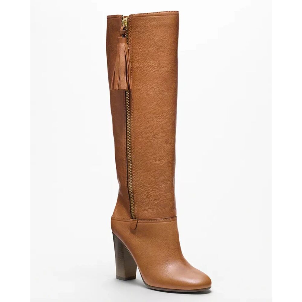 Coach Therese Tall Brown Heeled Riding Boots Women's Size 10B READ